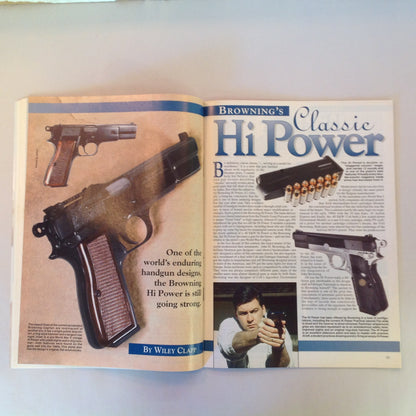 Vintage Apr 1999 American Rifleman Magazine Benelli's High-Tech Pump New Guns 1999 Browning's Classic Hi Power