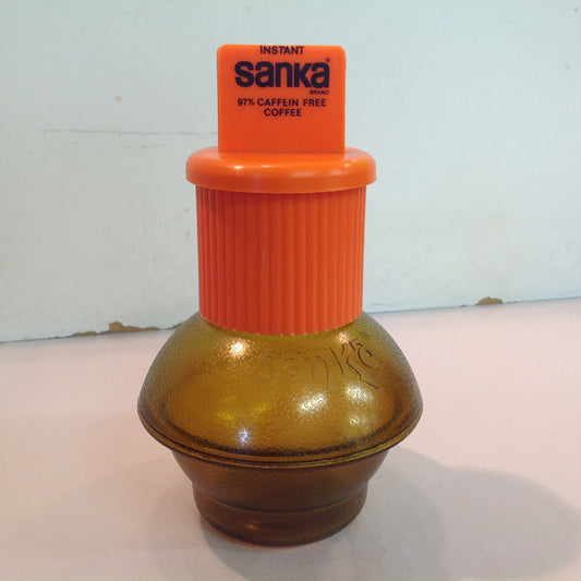 Vintage Promotional Instant Sanka 97% Caffeine Free Coffee Single Service Restaurant Ware Plastic Mini Carafe