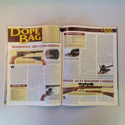 Vintage Apr 1999 American Rifleman Magazine Benelli's High-Tech Pump New Guns 1999 Browning's Classic Hi Power