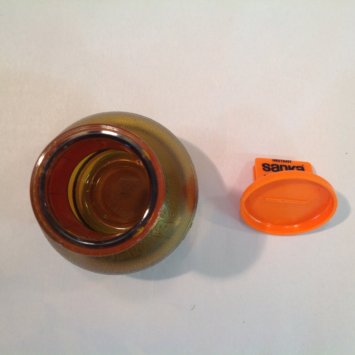 Vintage Promotional Instant Sanka 97% Caffeine Free Coffee Single Service Restaurant Ware Plastic Mini Carafe
