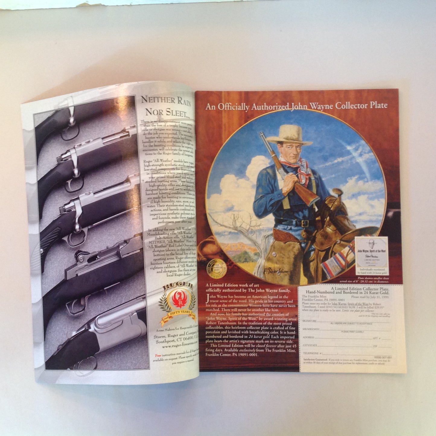 Vintage Jul 1999 American Rifleman Magazine Johnson Model of 1941 Scope Recticles .357 Mag Cryo Update
