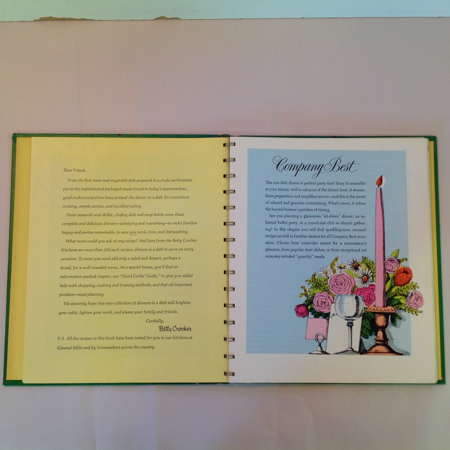 Vintage 1965 Hardcover Betty Crocker's Dinner In a Dish Cook Book