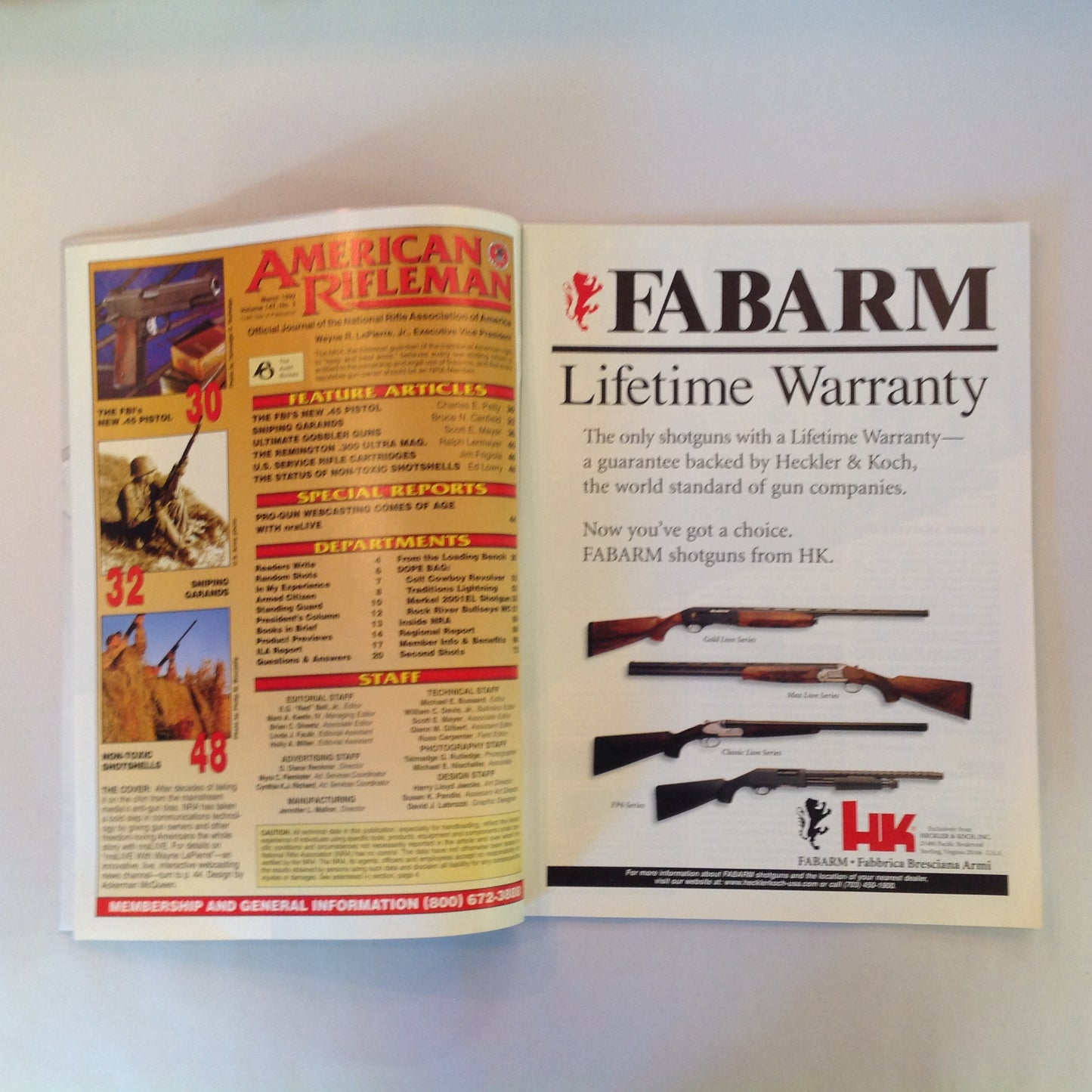 Vintage Mar 1999 American Rifleman Magazine NRA Live with Wayne LaPierre
