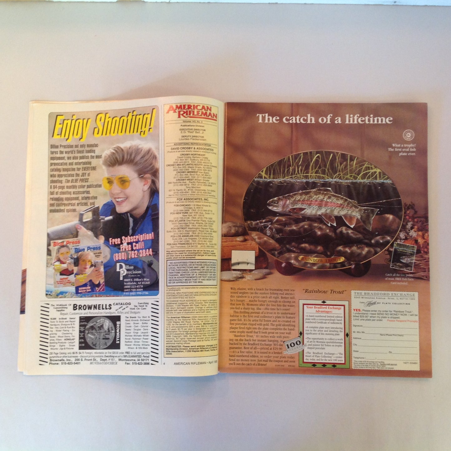 Vintage Apr 1995 American Rifleman Magazine New Guns & Gear '95 NRA Member's Product Guide