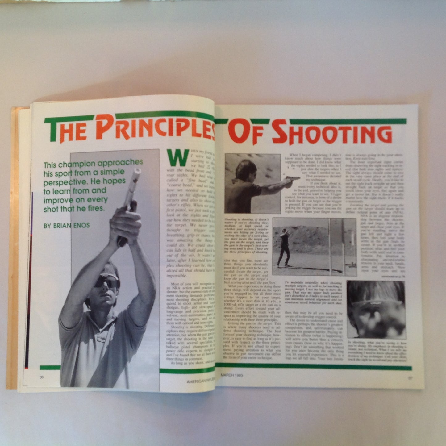 Vintage Mar 1993 American Rifleman Magazine Dakota Arms Close Combat NRA Clays