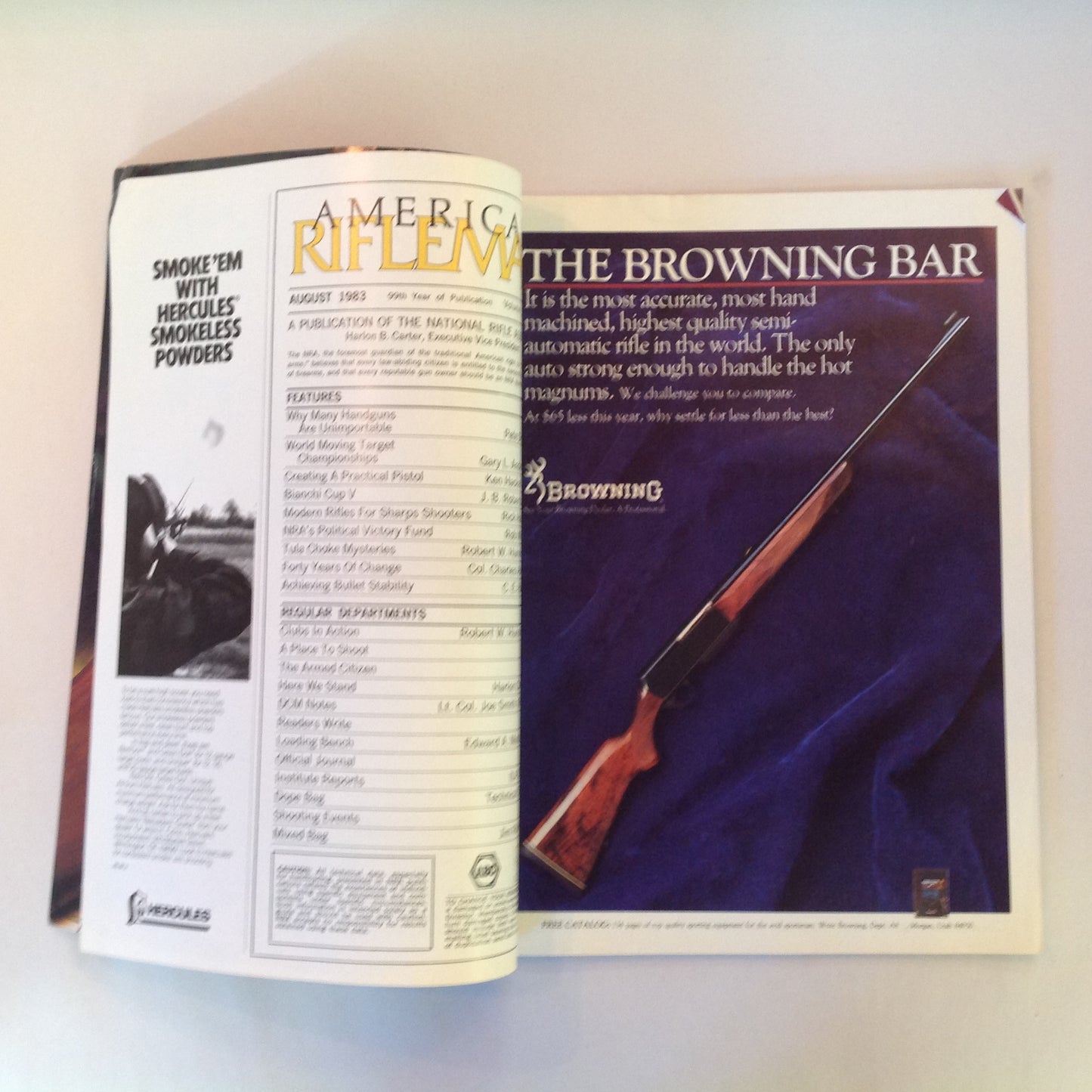 Vintage Aug 1983 American Rifleman Magazine How to Build a Practical Pistol Sharps Shooters Rifles NRA
