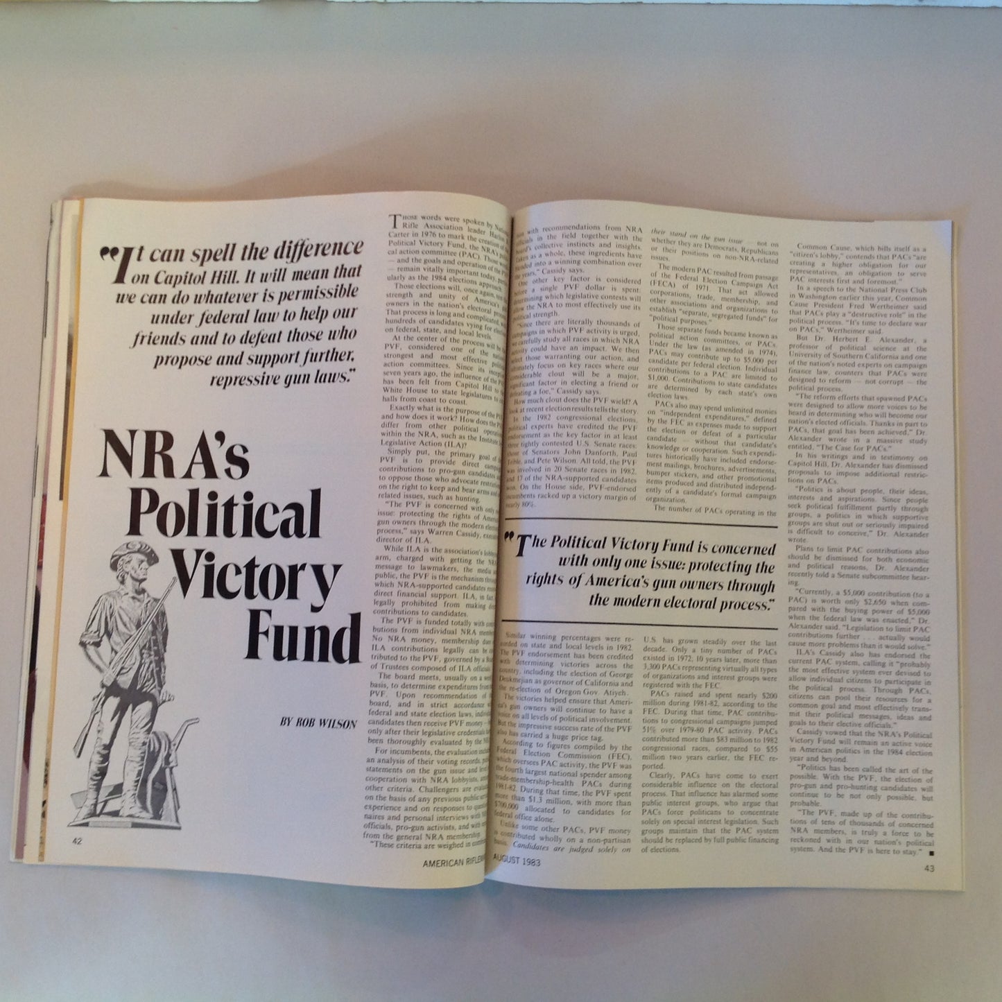 Vintage Aug 1983 American Rifleman Magazine How to Build a Practical Pistol Sharps Shooters Rifles NRA