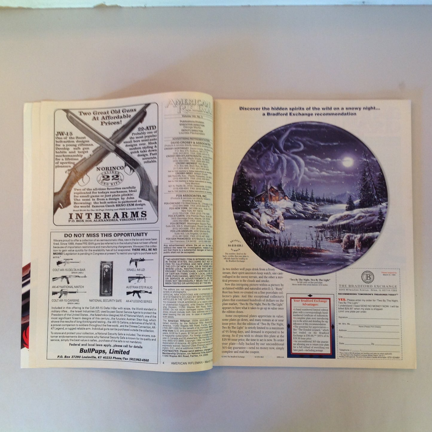 Vintage Mar 1994  American Rifleman Magazine Federal Gun Ban Rifleman's Rifle