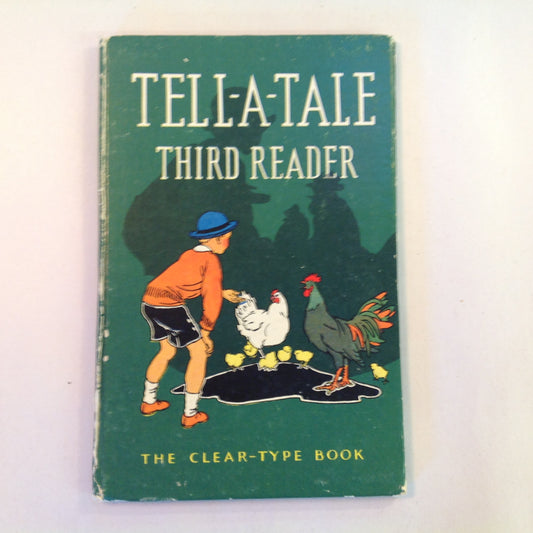 Vintage 1920's Children's Hardcover Tell-A-Tale Third Reader: The Clear-Type Book Whitman Publishing