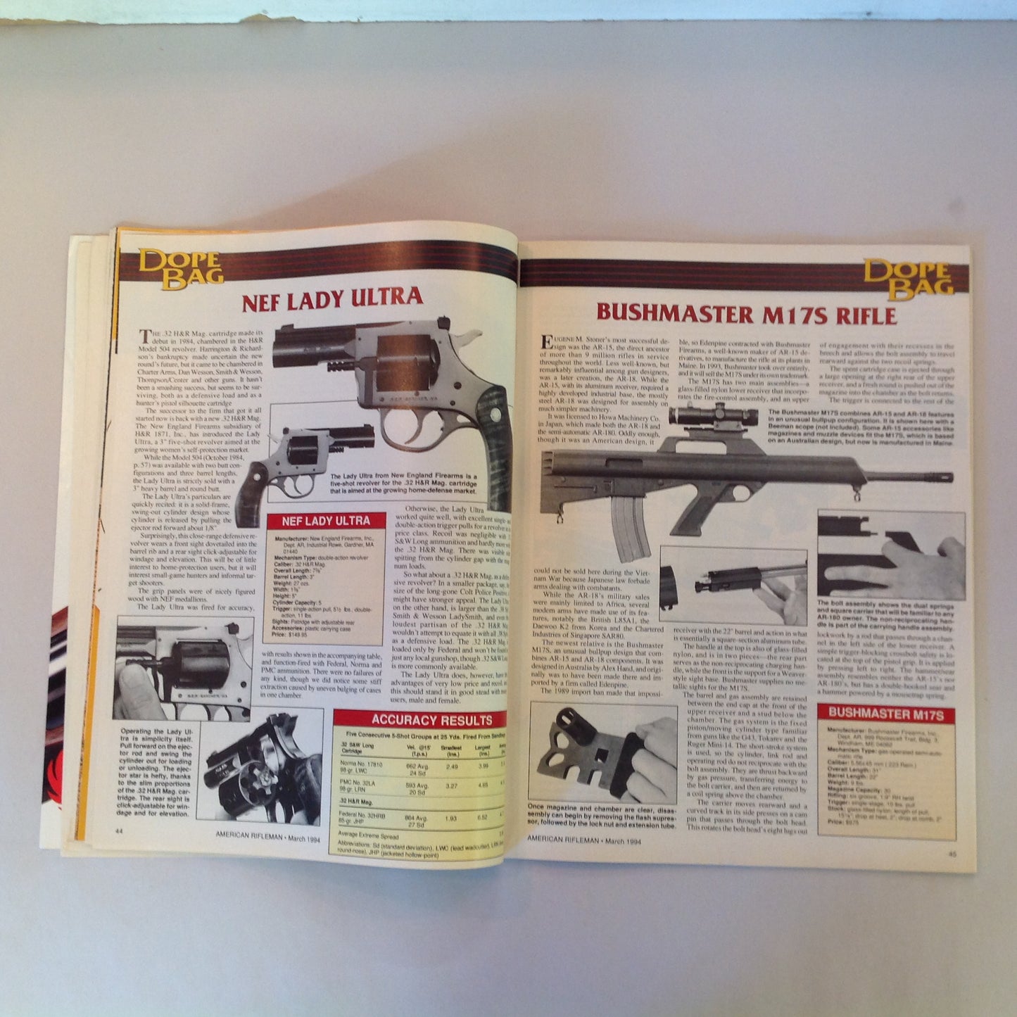Vintage Mar 1994  American Rifleman Magazine Federal Gun Ban Rifleman's Rifle