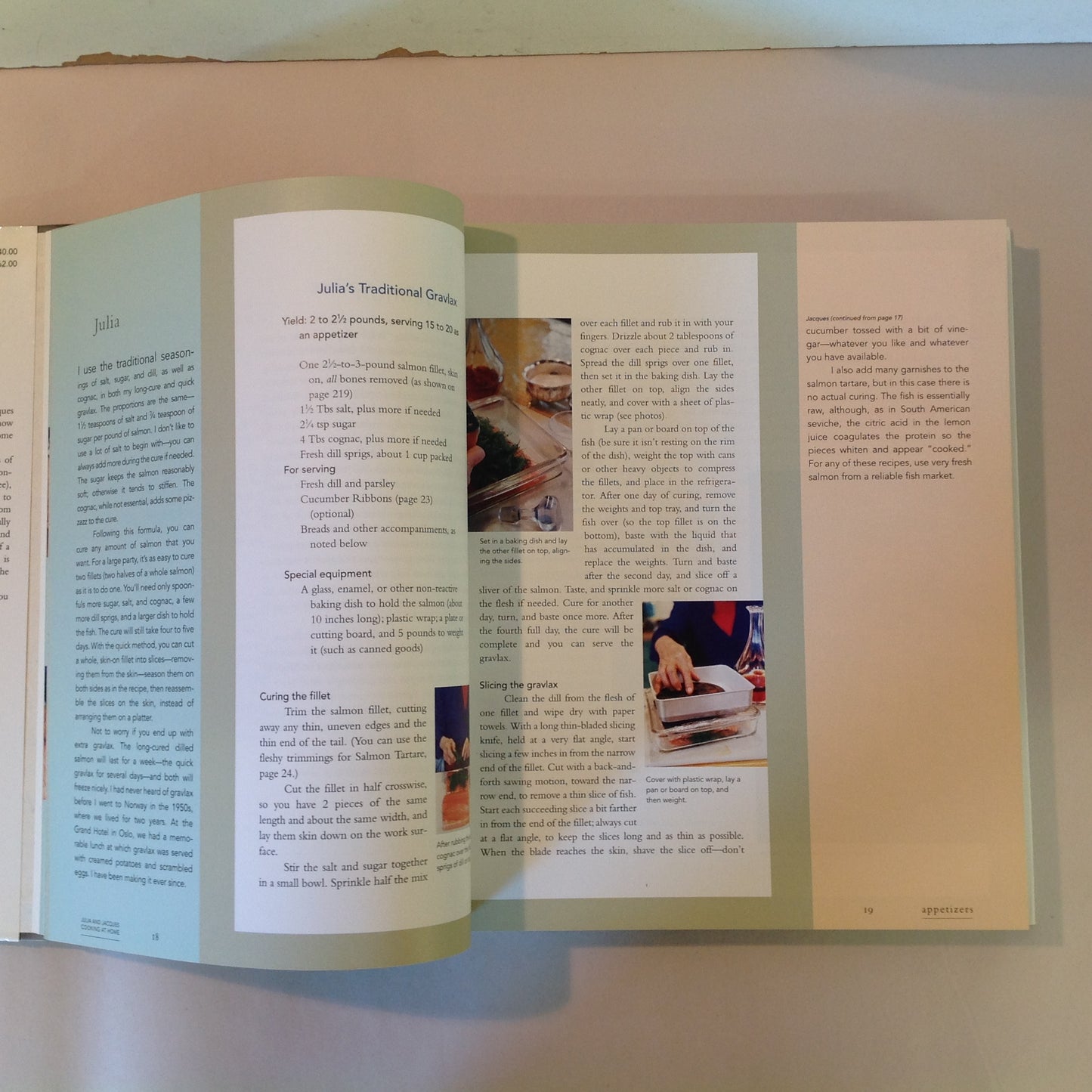 Vintage 1999 Hardcover with Dust Jacket Julia and Jacques: Cooking At Home First Edition