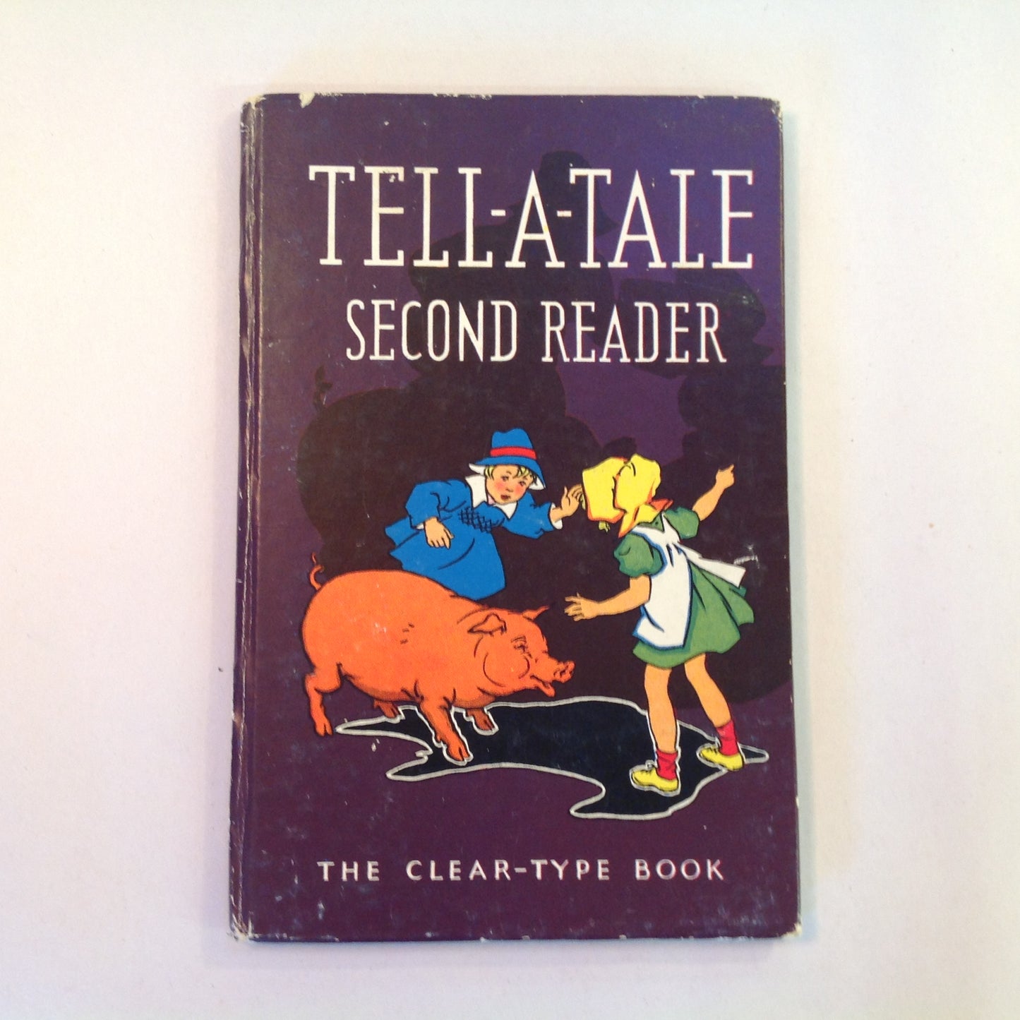 Antique 1920's Children's Hardcover Tell-A-Tale Second Reader: A Clear-Type Book Whitman Publishing