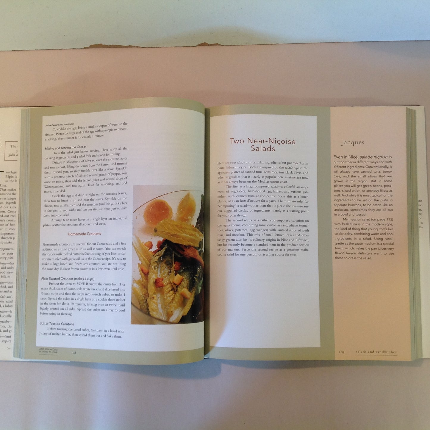 Vintage 1999 Hardcover with Dust Jacket Julia and Jacques: Cooking At Home First Edition