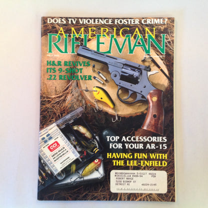 Vintage Jul 1993 American Rifleman Magazine H&R 9-Shot .22 Revolver AR-15 Accessories Lee-Enfield Fun