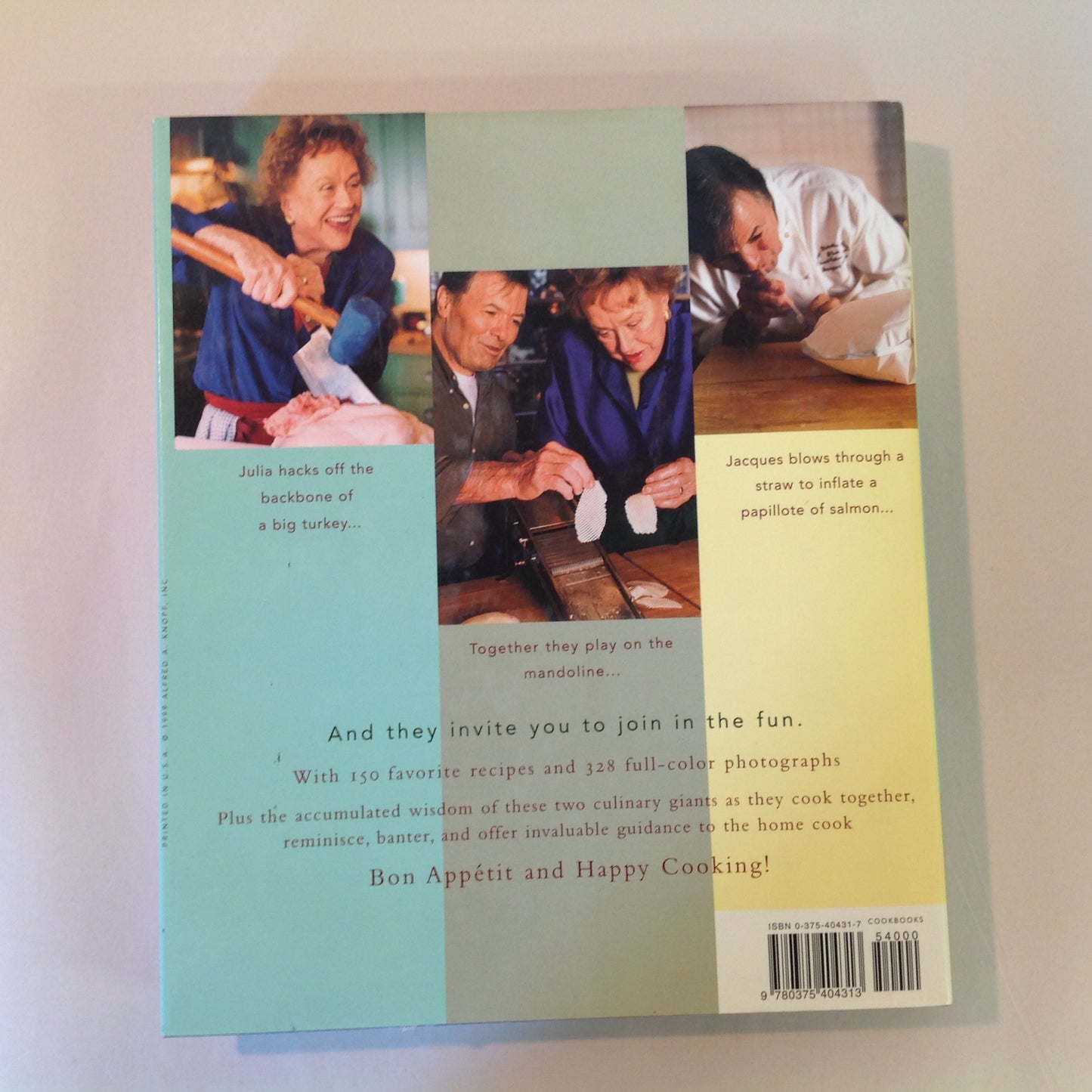 Vintage 1999 Hardcover with Dust Jacket Julia and Jacques: Cooking At Home First Edition
