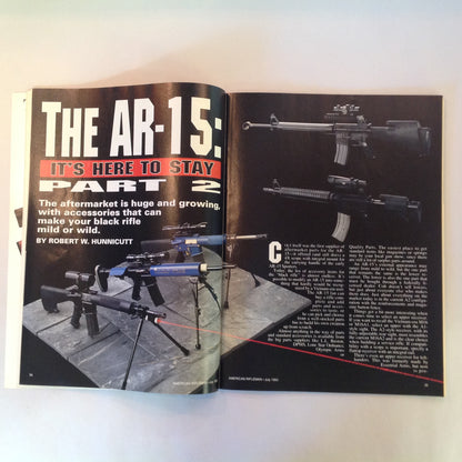 Vintage Jul 1993 American Rifleman Magazine H&R 9-Shot .22 Revolver AR-15 Accessories Lee-Enfield Fun