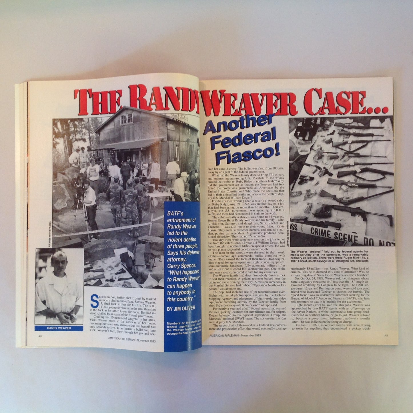 Vintage Nov 1993 American Rifleman Magazine Ruby Ridge Wilson's Super Pistols NRA Atlanta