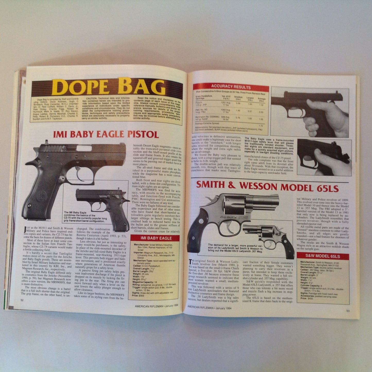 Vintage Jan 1994 American Rifleman Magazine Anti-Gun FRENZY