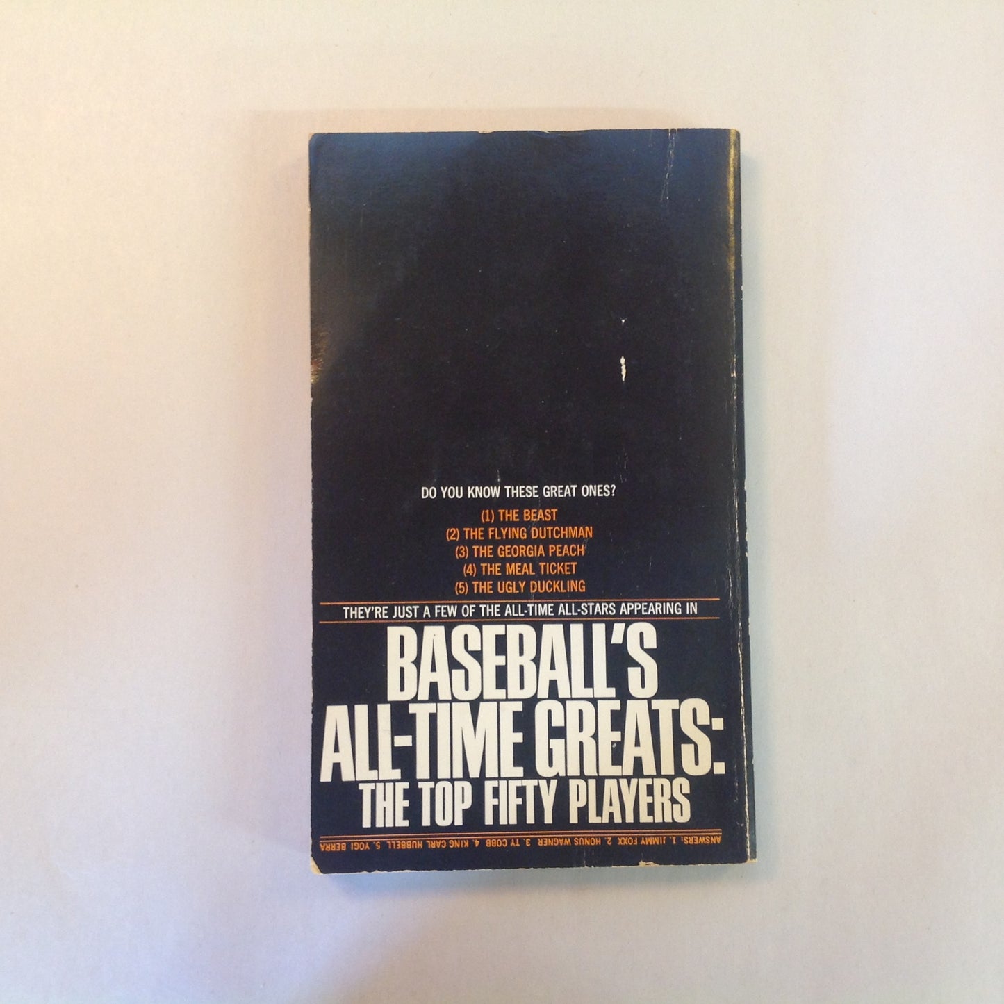 Vintage 1971 Mass Market Paperback Baseball's All-Time Greats: The Top 50 Players Mac Davis