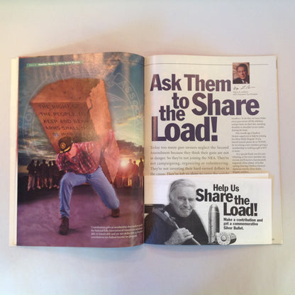 Vintage Oct 1998 American Rifleman Magazine Ask Them to Share the Load! NRA
