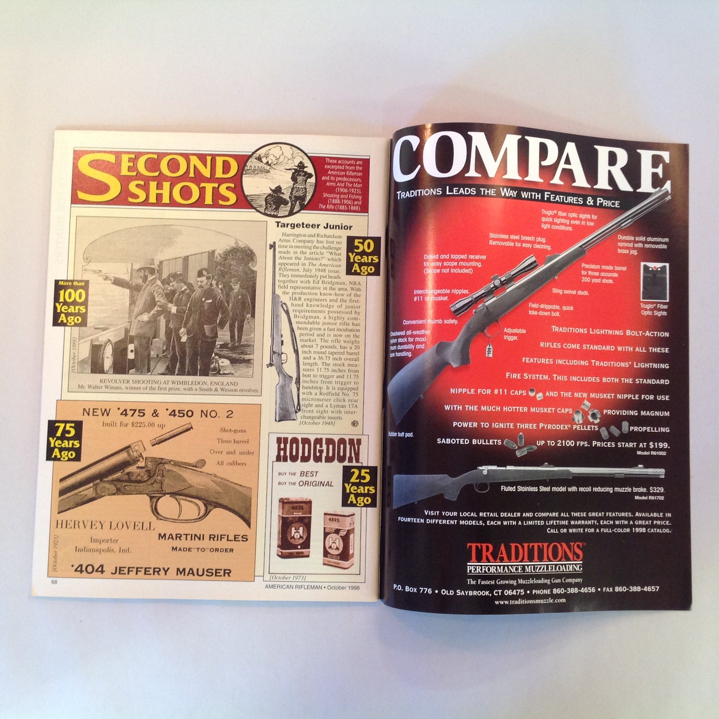 Vintage Oct 1998 American Rifleman Magazine Ask Them to Share the Load! NRA