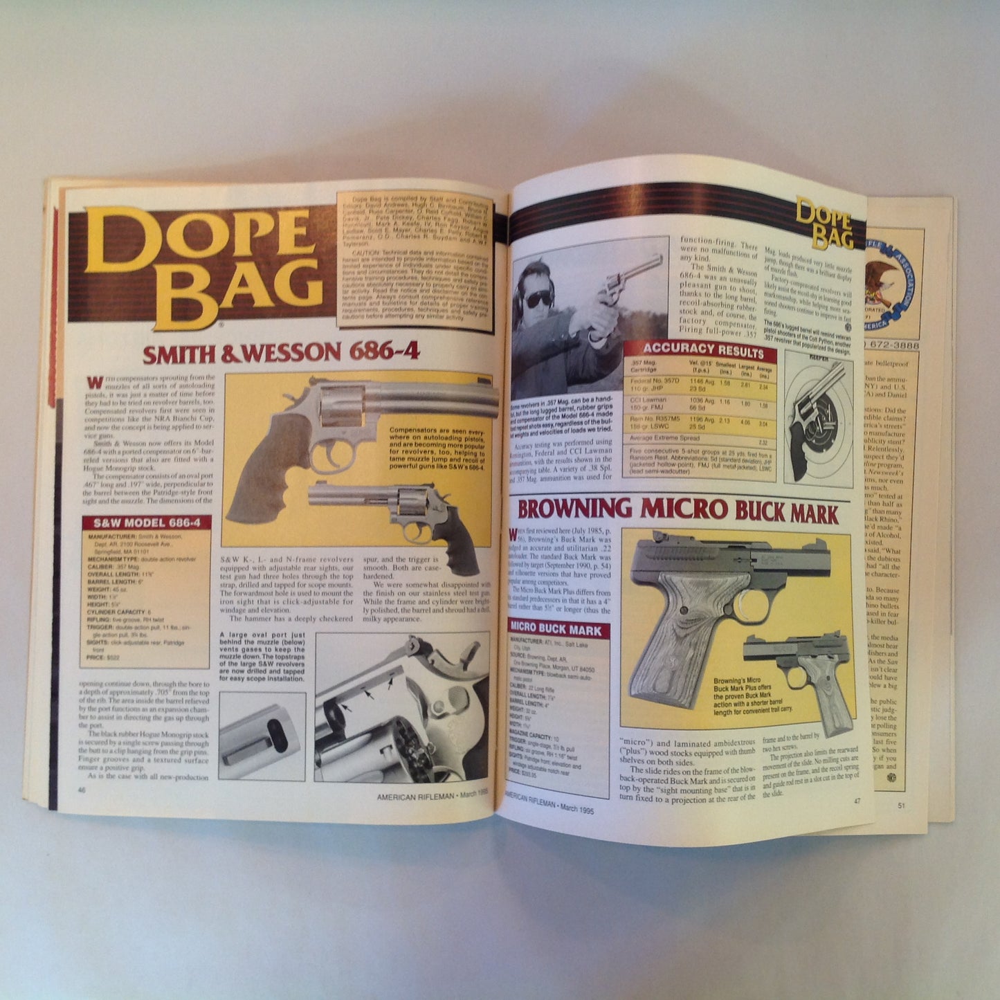 Vintage Mar 1995 American Rifleman Magazine Freedom Fighters 104th Congress NRA