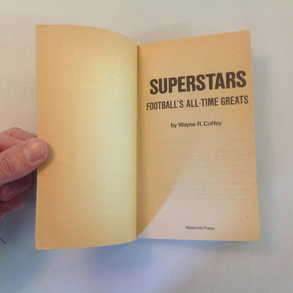 Vintage 1980 Mass Market Paperback SUPERSTARS: Football's All-Time Greats Wayne R. Coffey