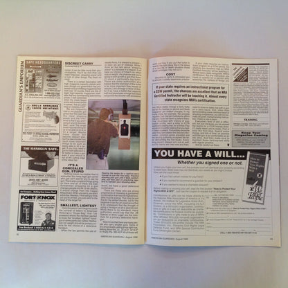 Vintage Aug 1998 American Guardian Magazine Factory Custom .45s Discreet Carry Basics NRA Firearms  Museum