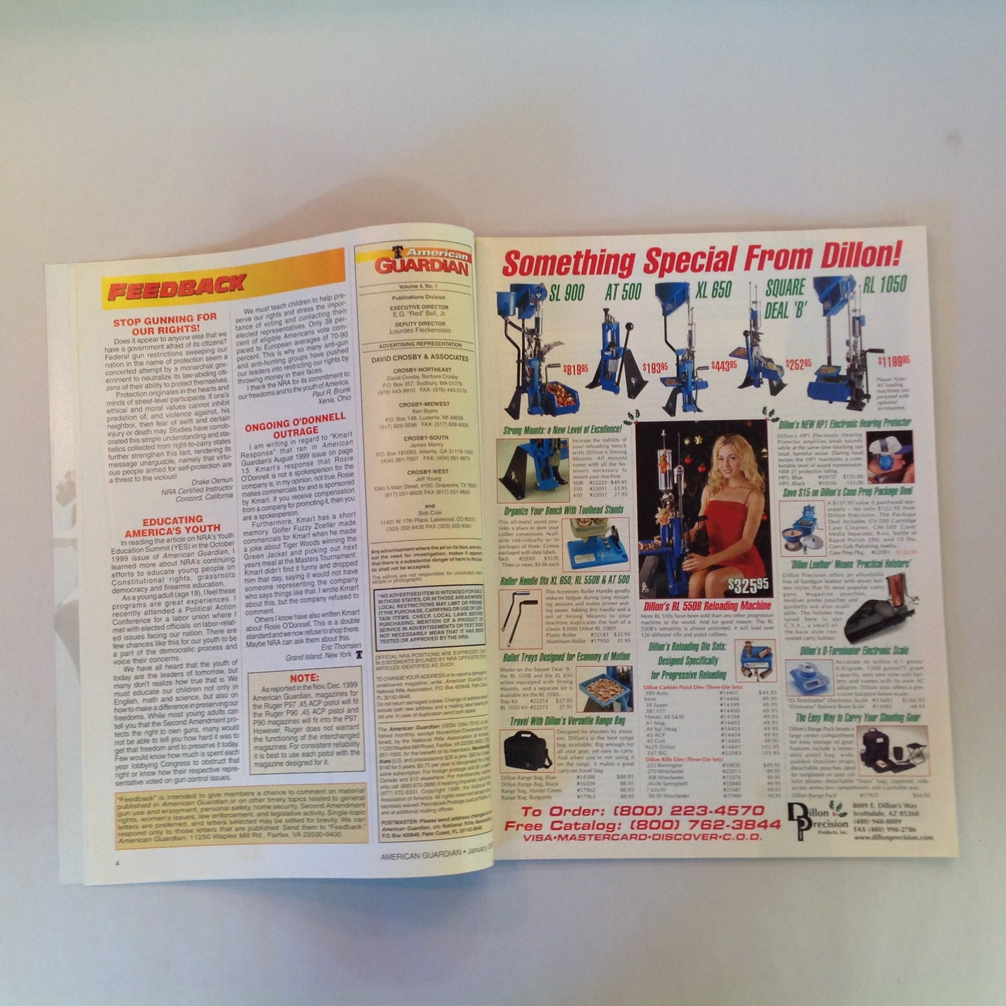 Vintage Jan 2000 American Guardian Magazine Magnum Revolvers Shotgun Defense Basics Gun Safes