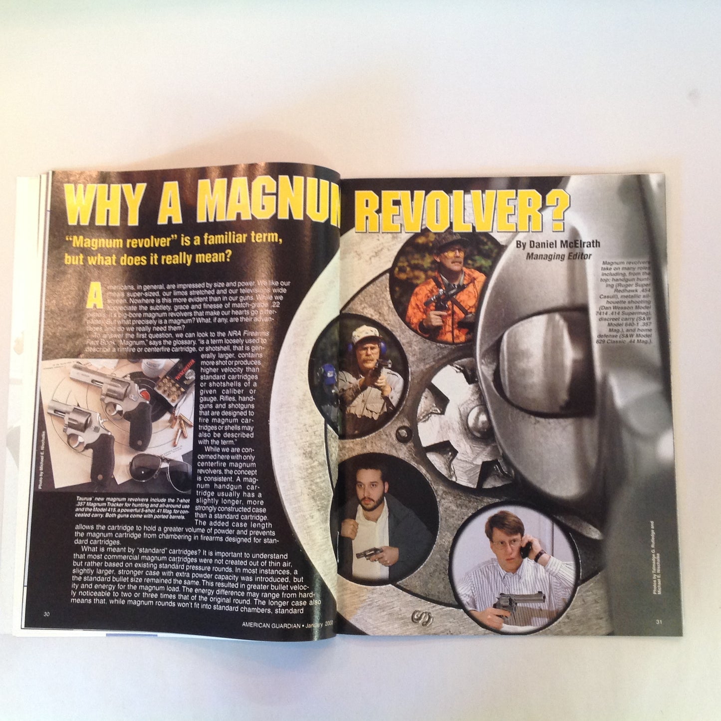 Vintage Jan 2000 American Guardian Magazine Magnum Revolvers Shotgun Defense Basics Gun Safes