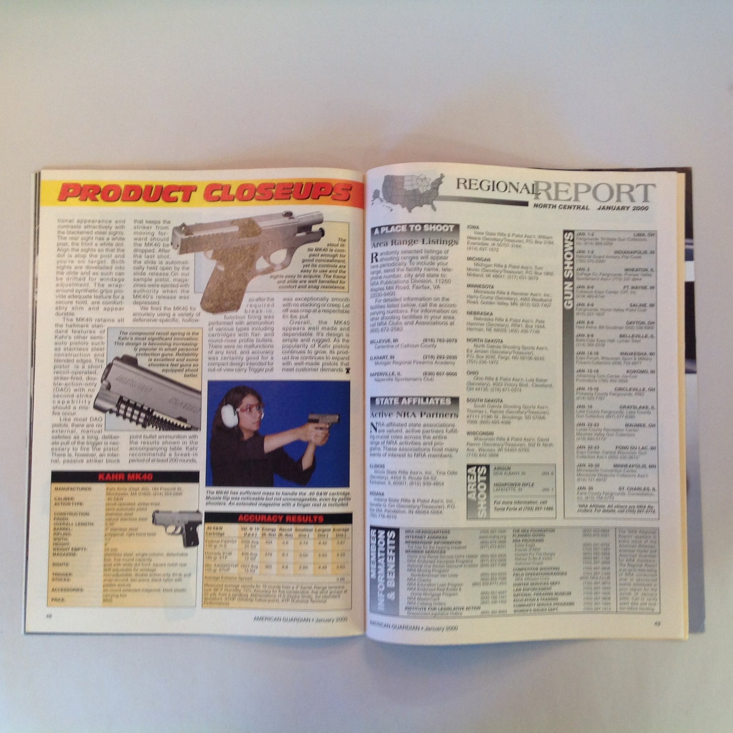Vintage Jan 2000 American Guardian Magazine Magnum Revolvers Shotgun Defense Basics Gun Safes