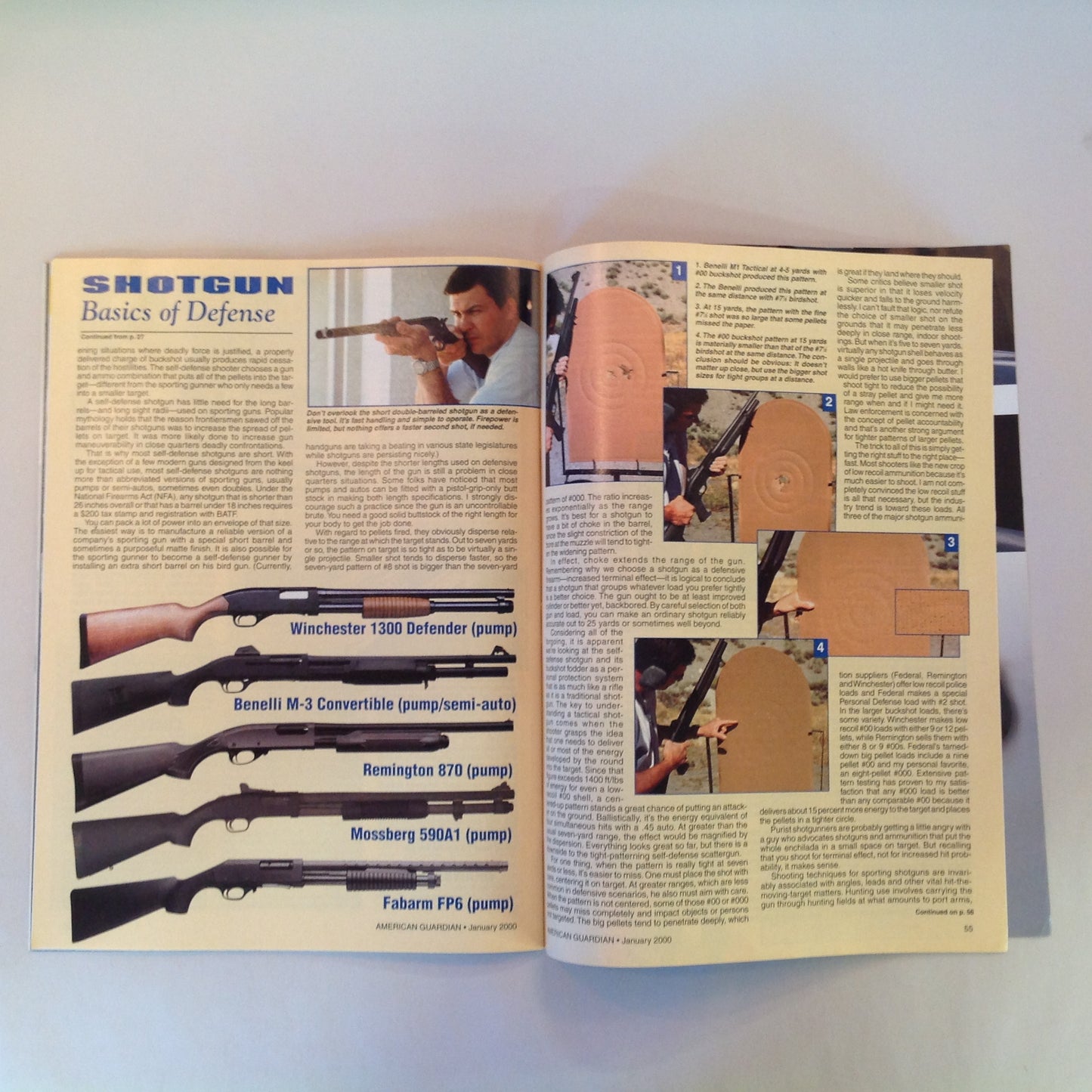 Vintage Jan 2000 American Guardian Magazine Magnum Revolvers Shotgun Defense Basics Gun Safes