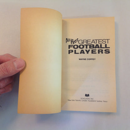 Vintage 1983 Mass Market Paperback All-Pro's Greatest Football Players Wayne Coffey