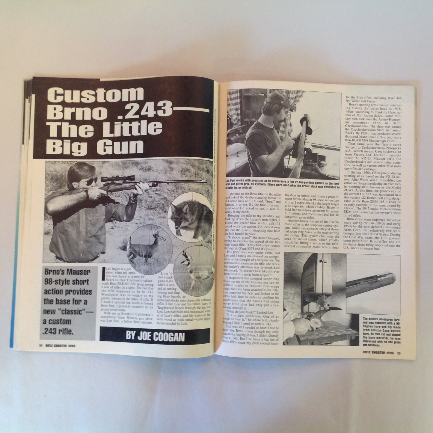 Vintage 1996 Guns & Ammo Petersen's Rifle Shooter Sporting Combat Target
