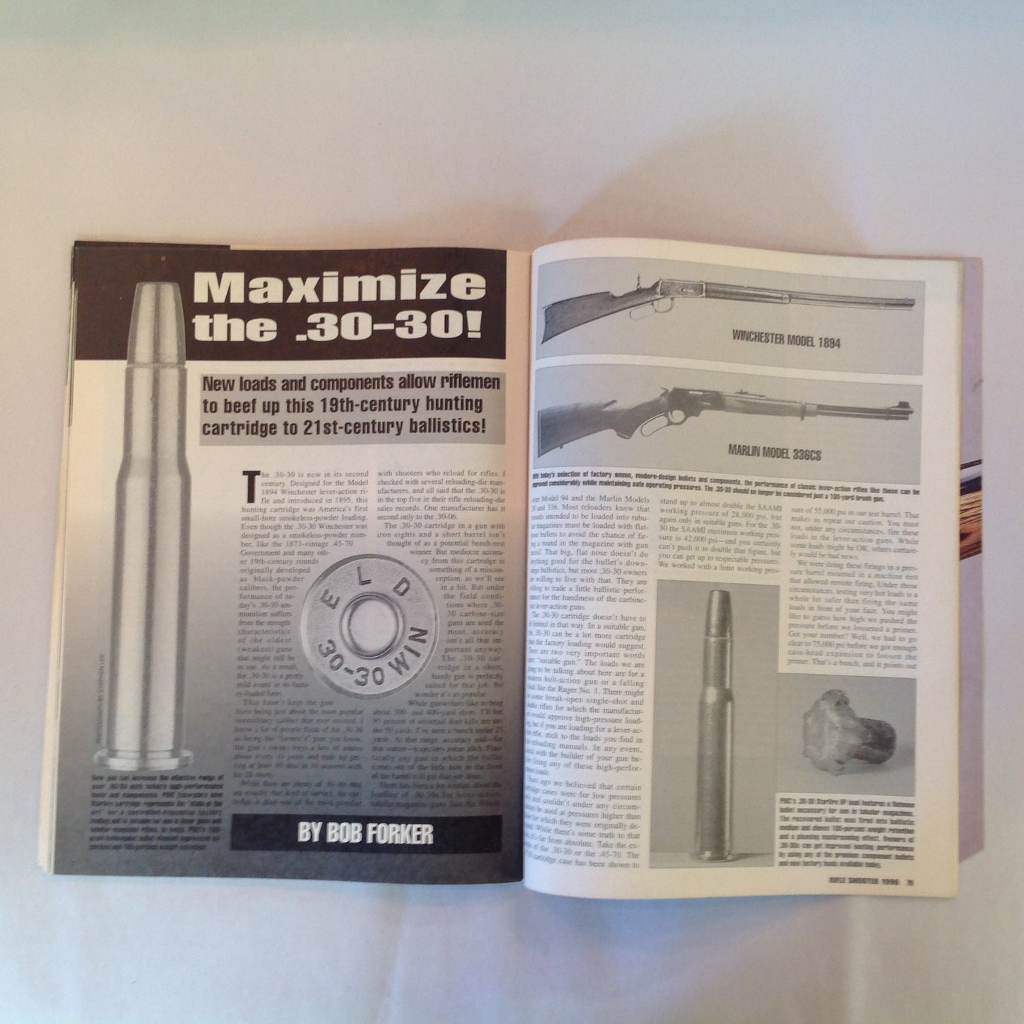 Vintage 1996 Guns & Ammo Petersen's Rifle Shooter Sporting Combat Target
