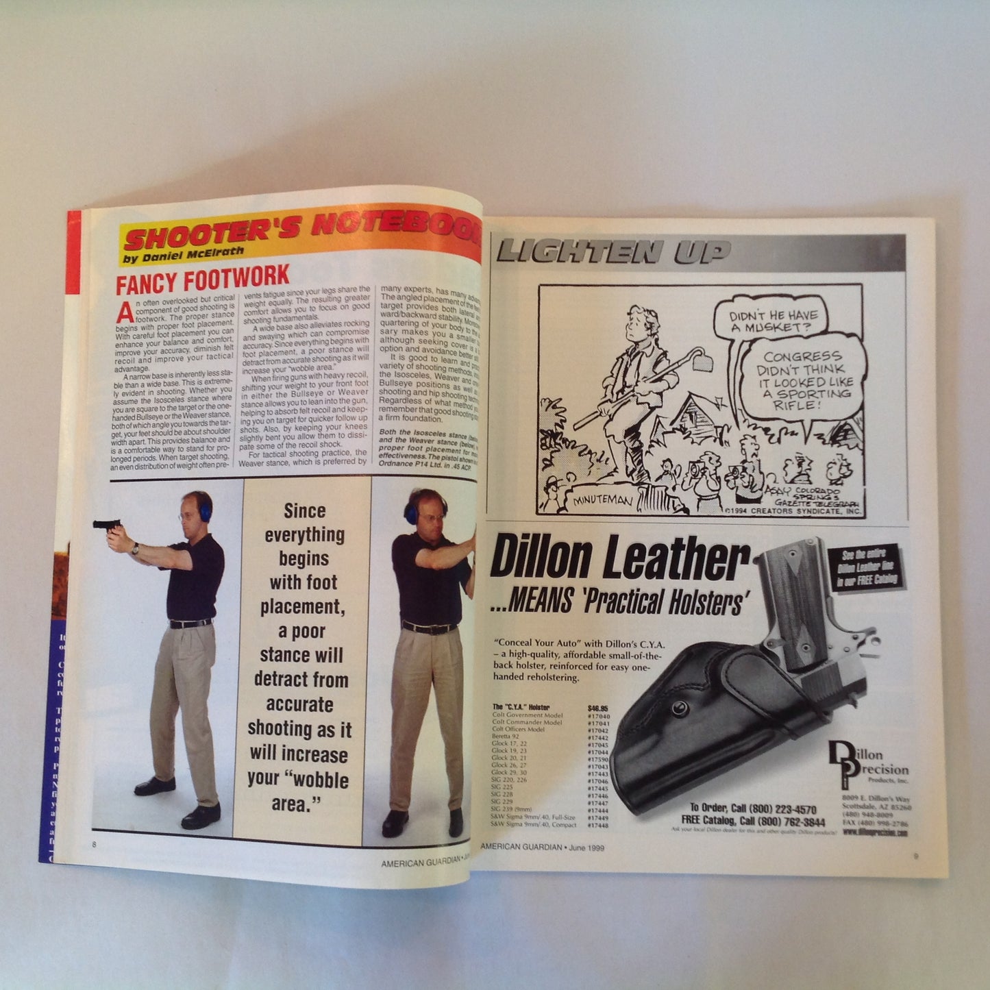 Vintage Jun 1999 American Guardian Magazine High Power Top Guns Shooting Errors Passe Revolver