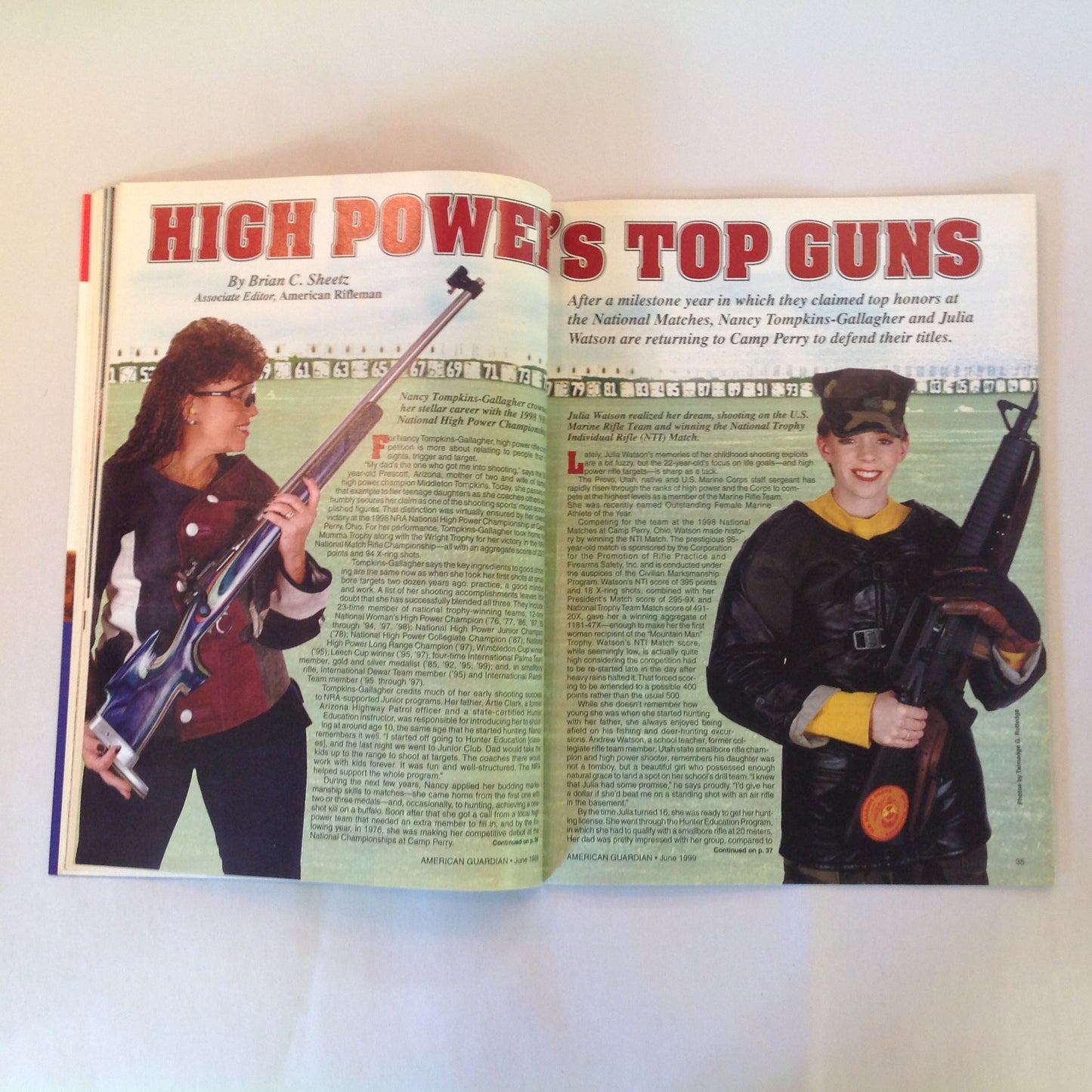 Vintage Jun 1999 American Guardian Magazine High Power Top Guns Shooting Errors Passe Revolver