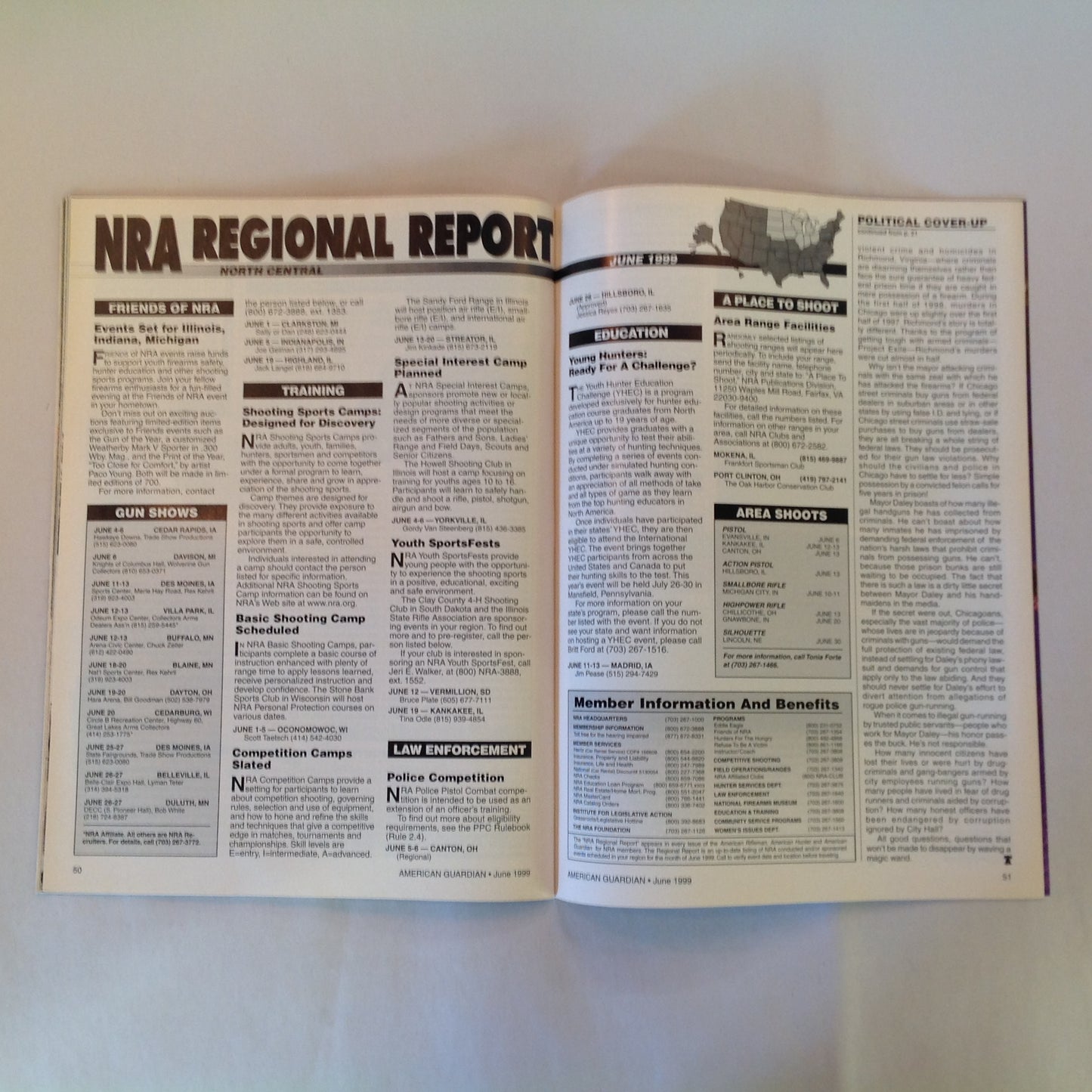 Vintage Jun 1999 American Guardian Magazine High Power Top Guns Shooting Errors Passe Revolver