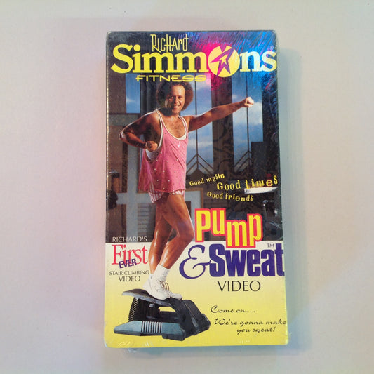 Vintage 1994 NOS VHS Cassette Richard Simmons Pump & Sweat Unopened Sealed