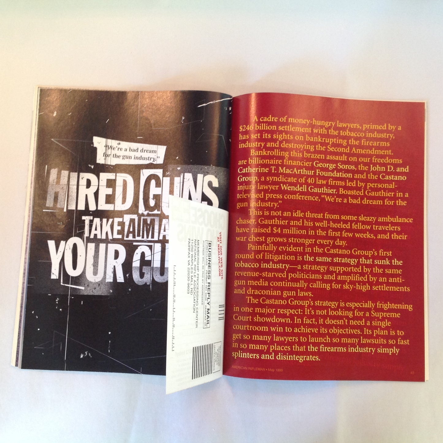 Vintage May 1999 American Rifleman Magazine Hired Guns Vs. Your Guns