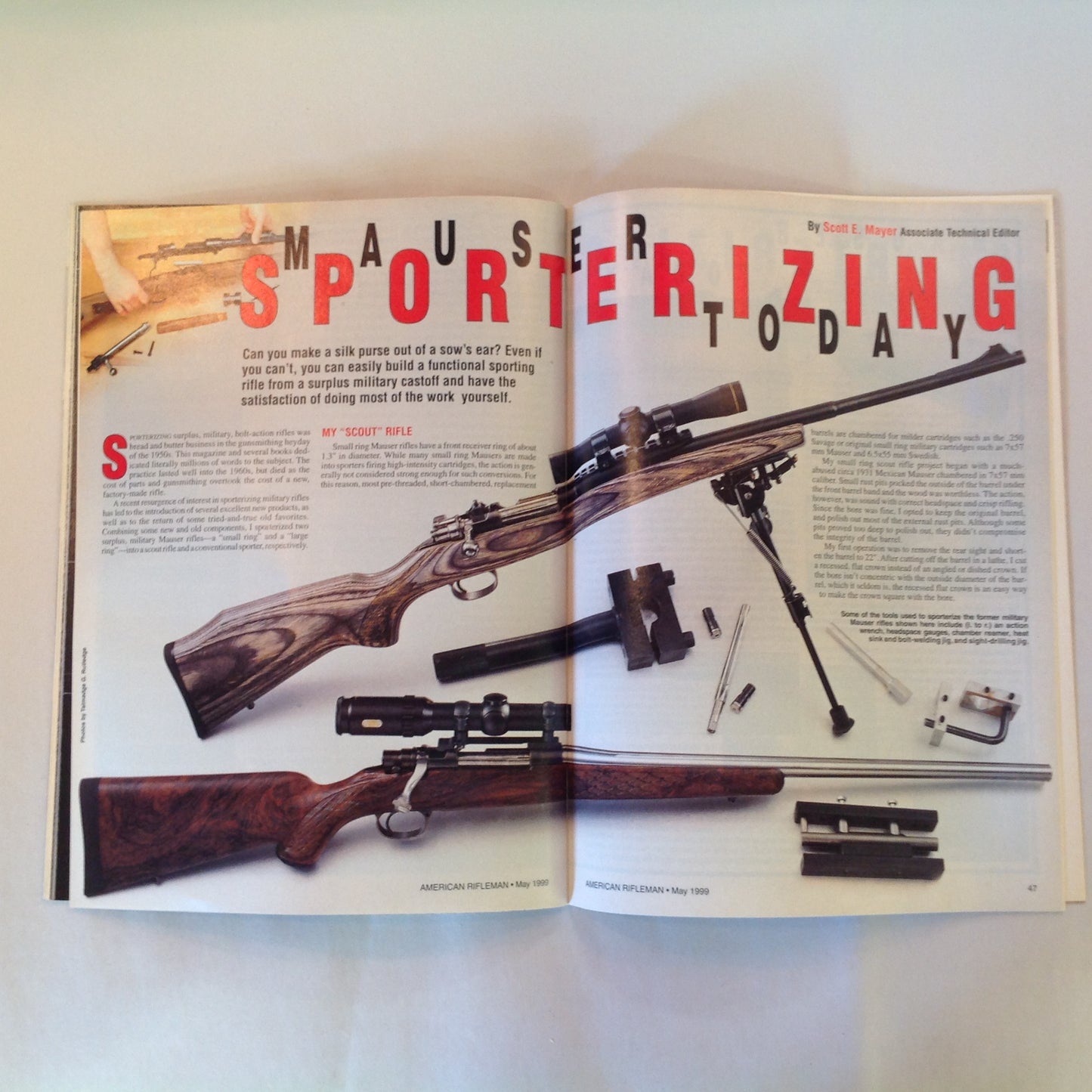 Vintage May 1999 American Rifleman Magazine Hired Guns Vs. Your Guns
