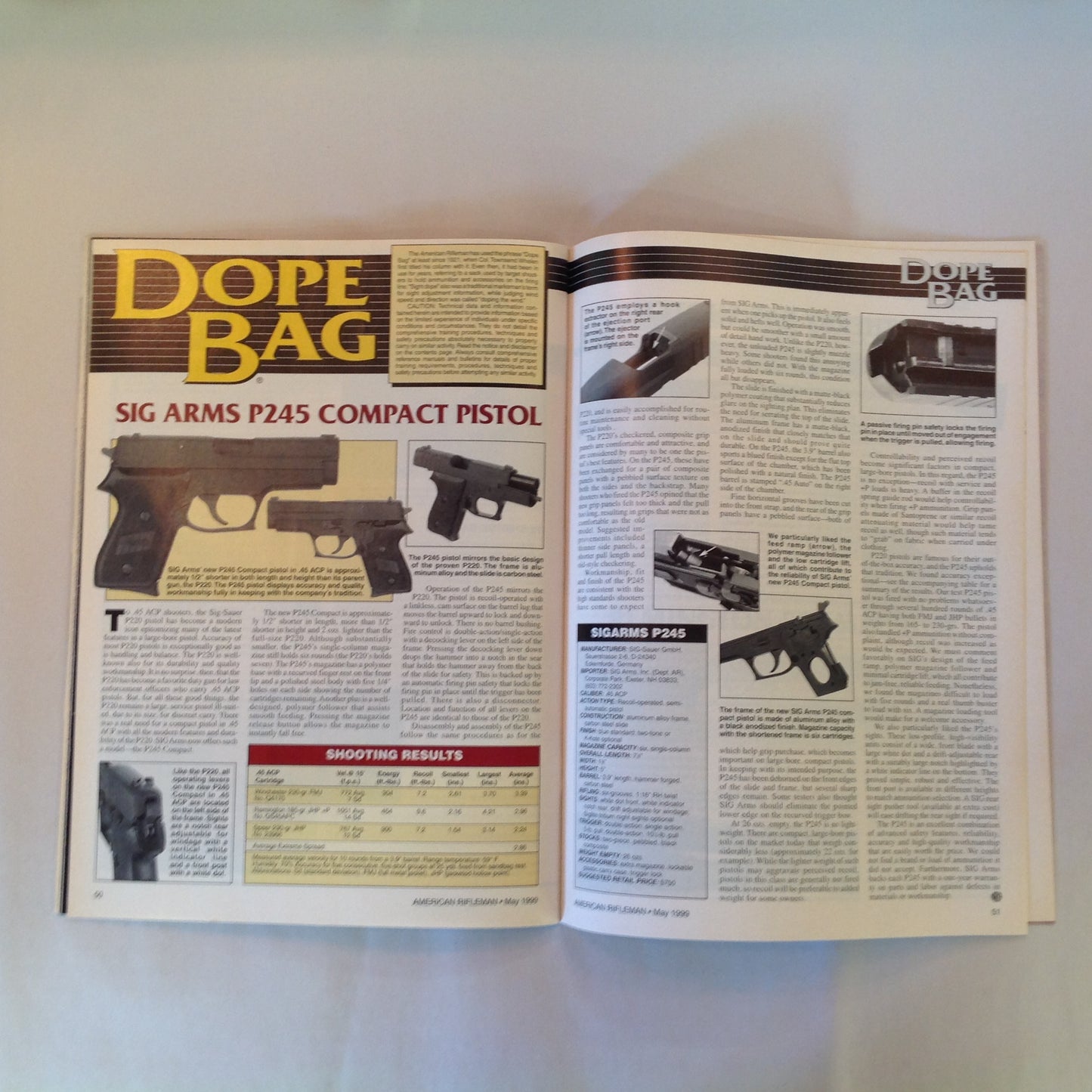 Vintage May 1999 American Rifleman Magazine Hired Guns Vs. Your Guns