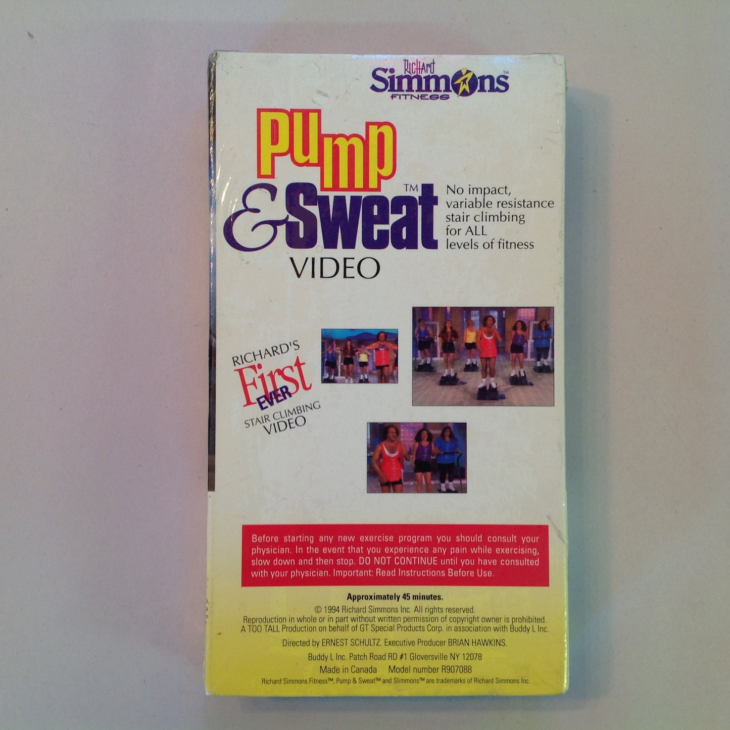 Vintage 1994 NOS VHS Cassette Richard Simmons Pump & Sweat Unopened Sealed