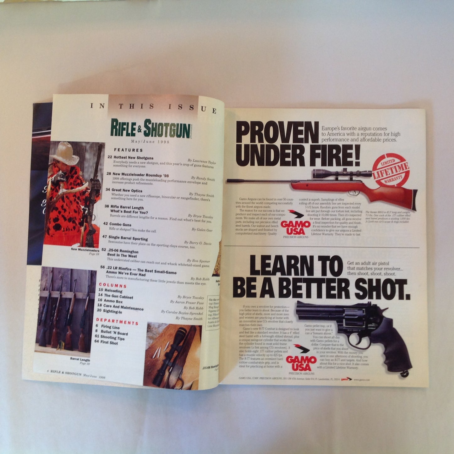Vintage May/Jun 1998 Rifle & Shotgun Magazine Hottest New Shotguns Great New Optics Muzzleloaders