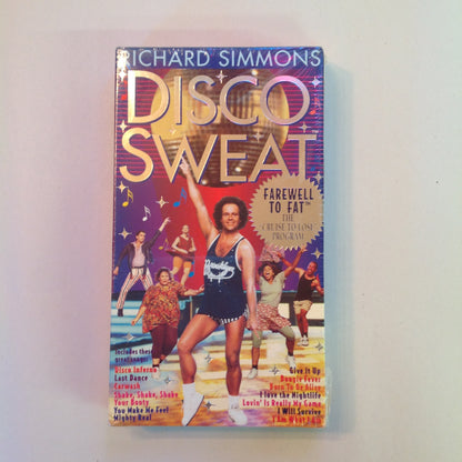 Vintage 1994 NOS VHS Cassette Richard Simmons Disco Sweat Unopened Sealed