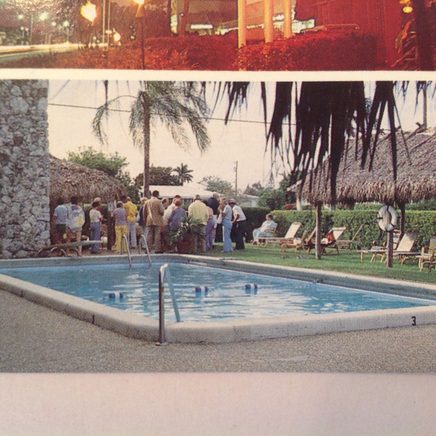 Vintage Souvenir Color Elongated Postcard Hawaiian Inn Boca Raton Florida