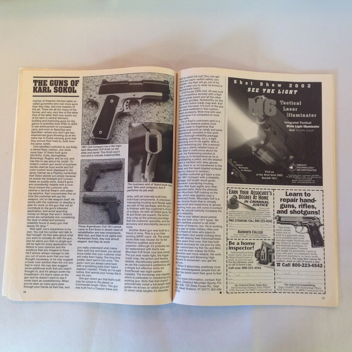 Vintage 2002 Custom Combat Handguns Magazine Ultimate Personal Gun Ready for Combat