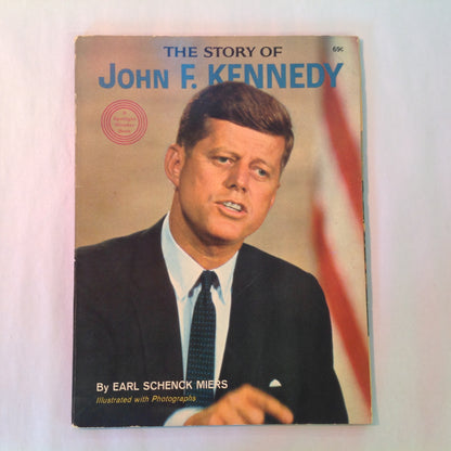 Vintage 1964 Paperback The Story of John F. Kennedy Earl Schenck Miers Wonder Books