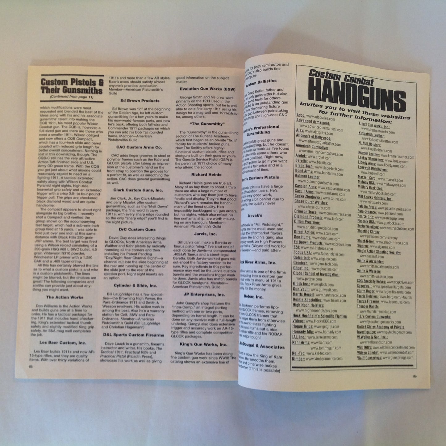 Vintage 2002 Custom Combat Handguns Magazine Ultimate Personal Gun Ready for Combat