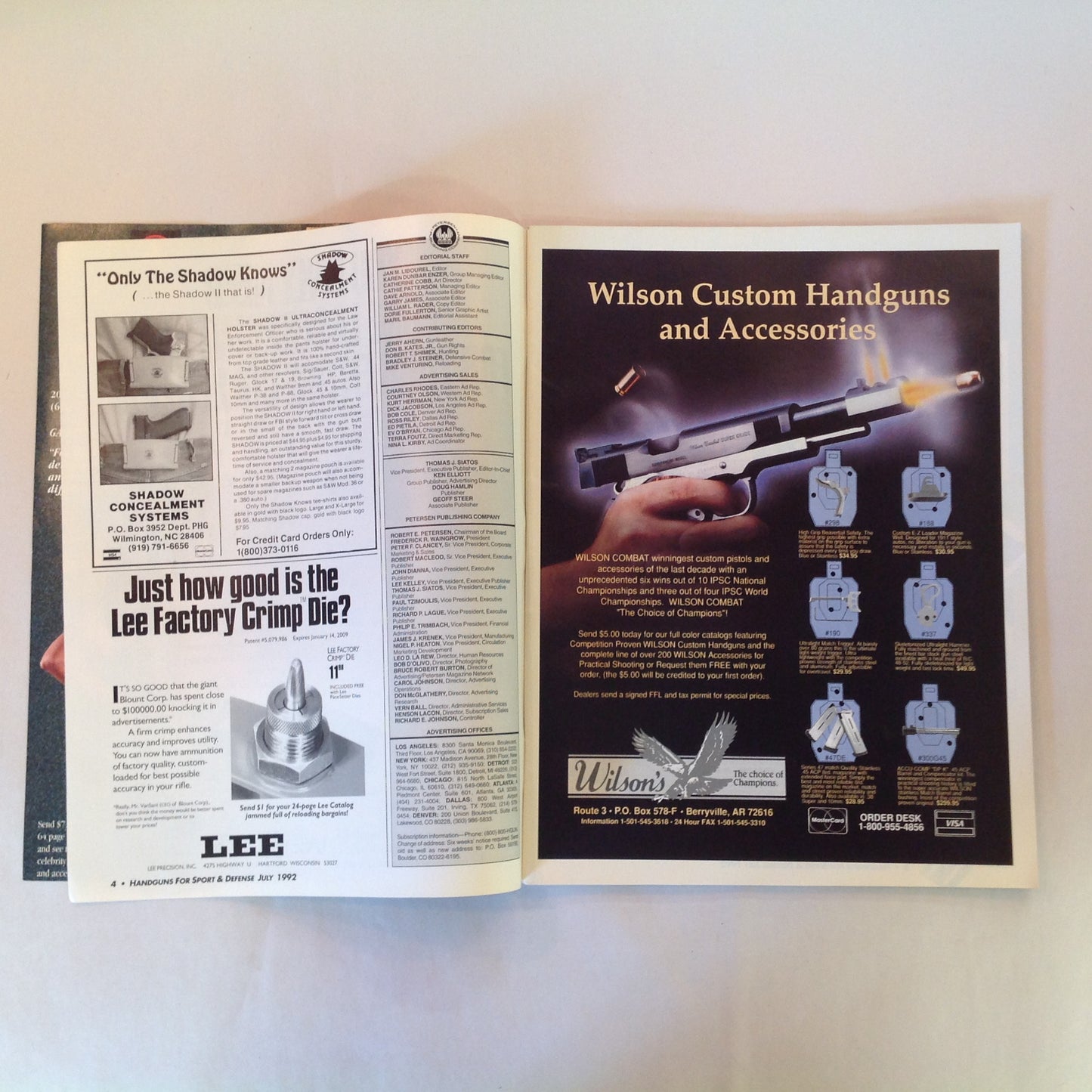 Vintage Jul 1992 Guns & Ammo Handguns For Sport & Defense
